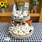 48 Pieces Mini Harvest Baby Boo Foam Pumpkins, Rustic White Fall Artificial Pumpkins, Decorative Pumpkins for Farmhouse Wedding Halloween DIY Projects: Thanksgiving Tiered Tray Tabletop Display